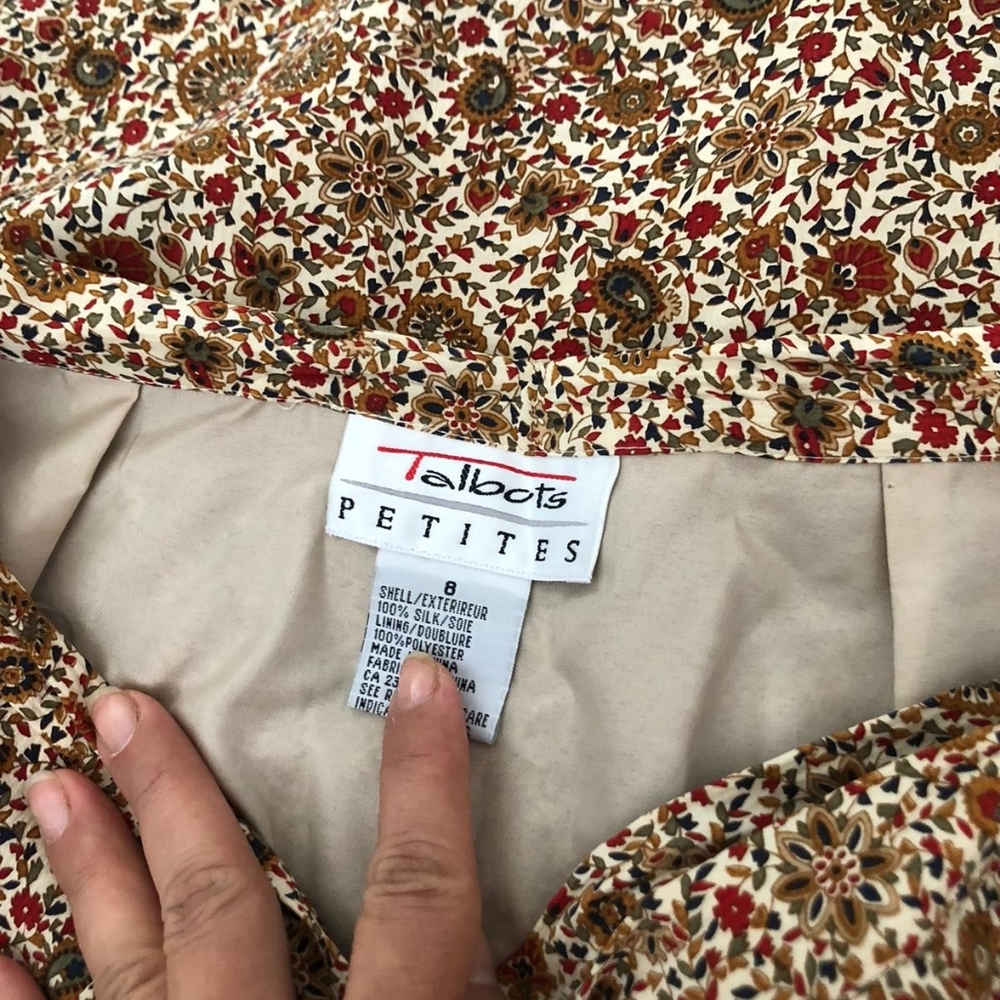 Talbots 100% Silk Wrap Skirt 8P